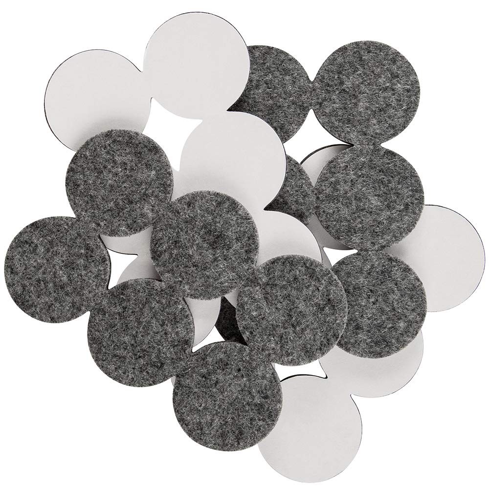 Softtouch 1 1/2 Round Heavy Duty Felt Furniture Pads For Effortless Moving And