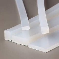 White Silicone Rubber Flat Strip Sealing Gasket Width 4-50mm Thick 1/2/3/4-30mm