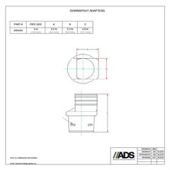 4 In. Singlewall X 3 In. X 2 In. Downspout Adapter