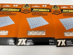 Super Sliders with Gorilla Glue technology 48 pieces per pack, 3 packs 1.2 inch.