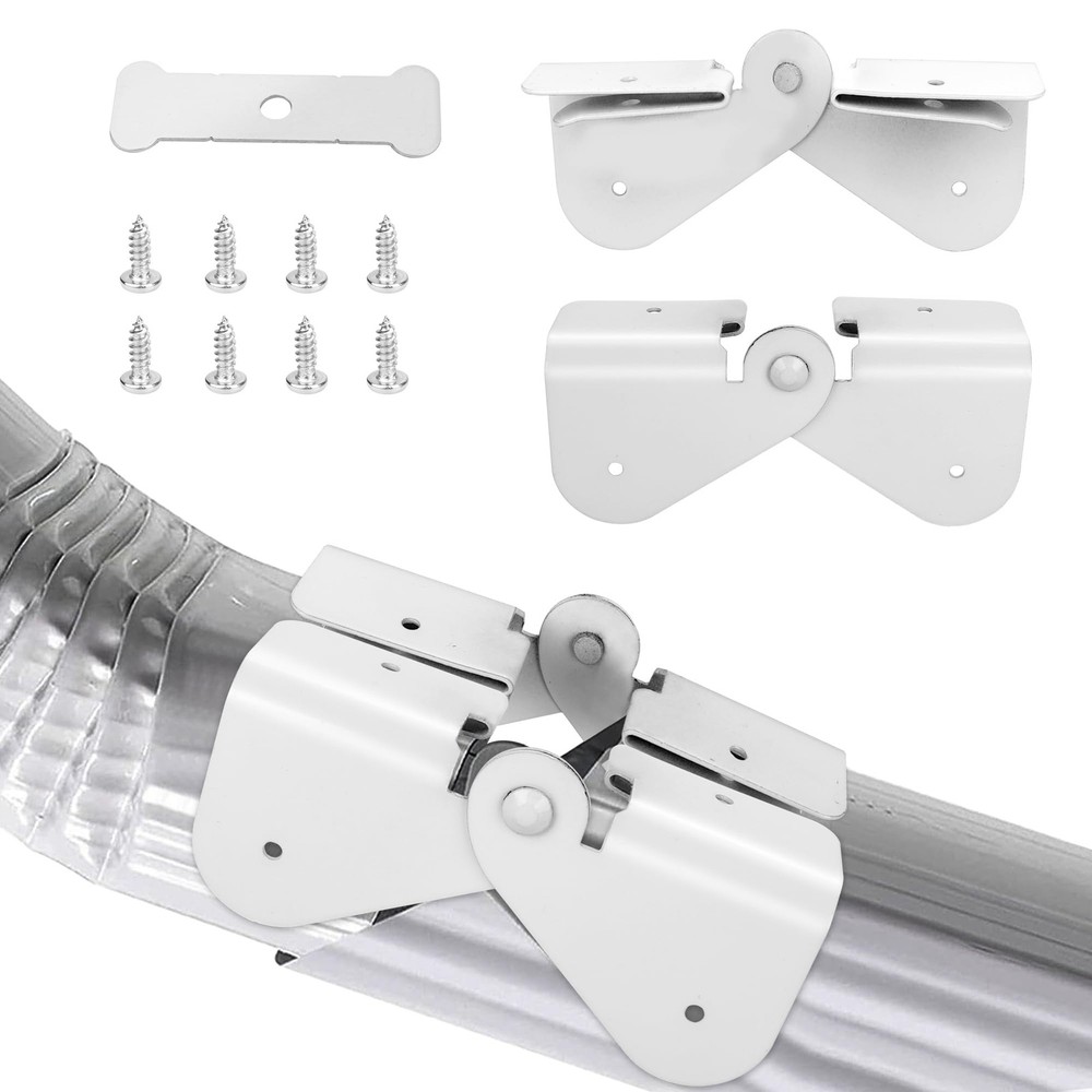 Gutter Downspout Hinge, 6Pcs Extension Flip-Up Installation White
