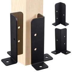 4Pcs Adjustable Deck Post Anchor Base Brackets Fit 1.5×1.5,2×2,2×4,4×4 Post,H…