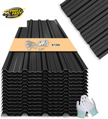 Metal Roofing Panels – 10 Pcs Waterproof Heavy Duty Metal Roof Panels Corrugated