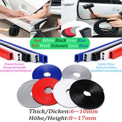 U-Shape Car Door Edge Strip Lock Molding Rubber Seal Trim Protector Thick 0.5~12