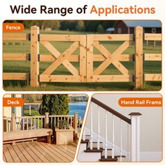 20 Pcs 2×4 Fence Brackets for Wood Black – 18 1.65 x 3.5 x 0.8 inches, 20