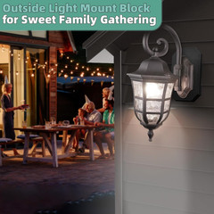Vinyl Siding Mounting Blocks, Perfect Fit Built-In Electrical Box Outdoor Light