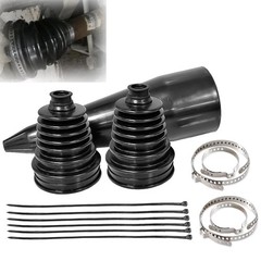 2PCS CV Boot Kit with 4 Stainless Steel Clamps Waterproof Dustproof