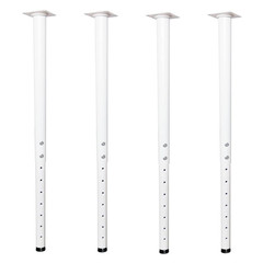 Jahof Adjustable Table Legs 22-36 Inch 55-90 Cm 42/38 Mm 4 White