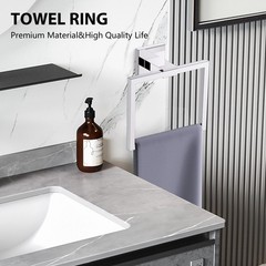 Yacvcl 5-Piece Bathroom Hardware Accessories Set 23.6 Inch Towel Bar Set Modern