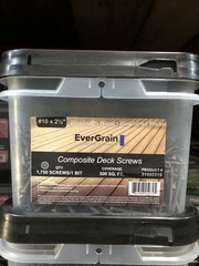 EverGrain #10 x 2-1/2″ Star Drive WEATHERED WOOD Composite Deck Screws (1750)