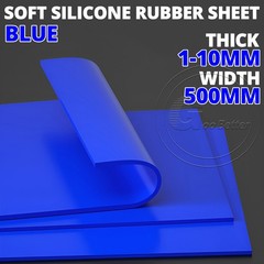 BLUE SOFT SILICONE RUBBER SHEET MAT HIGH TEMP 220℃, 500MM WIDTH, 1-10 MM THICK