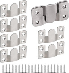 4 Pairs Flush Mount Bracket,Interlocking Furniture Connector,Stainless Steel Hea