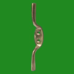 2x 100mm (4″ Inch) Solid Brass Cleat Hook, Flag Pole Rope Halyard Washing Line
