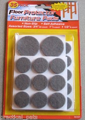 35 Strong Adhesive Felt Table/Chair Leg Furniture Hardwood Floor Protector Pads