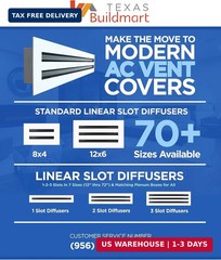 BUILDMART – 18×6 Modern AC Vent Cover – Decorative White Aluminum Air Vent – Sta