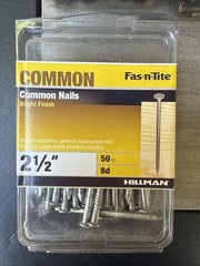 Common Nails, 8D x 2.5-In., Polished Nickel, 50-Pk. 461685