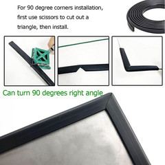 Rubber Edge Trim Black, U Channel PVC Plastic, Metal Sharp Edge Protector Fit fo
