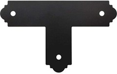 Simpson APT4 4 x 4″ Zmax Galv Black Powder-Coat Flat T Strap (1-Pack), 4″ x 4″