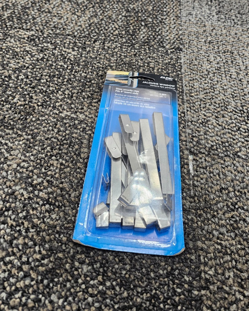 (QTY 20) PLPCI H 3934 Glass Security Clip Fits 4″ Louvre Slat Stainless Steel
