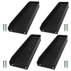 Somcthao 4-Pack Rain Gutter Downspout Splash Block – 16″ Fixable Black