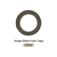 Single-Sided Foam Tape, [for Home Fixture]-10mm x 1mm/ 5m/ Black, Yellow/ 2Pcs