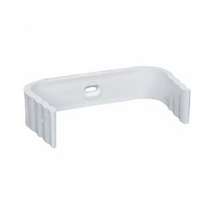 Amerimax Downspout Clip, Traditional, Vinyl, White, 2 x 3-In.
