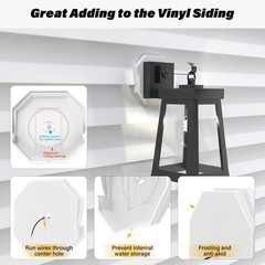 Vinyl Siding Mounting Blocks, Siding Mounting Kit, 130110006001 Octagon Mount…