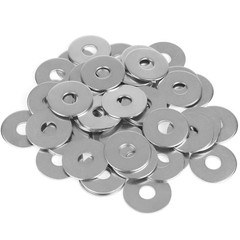 HELIFOUNER 50 Pieces 5/16″ Stainless Flat x 1″ （50 PCS）, Silver