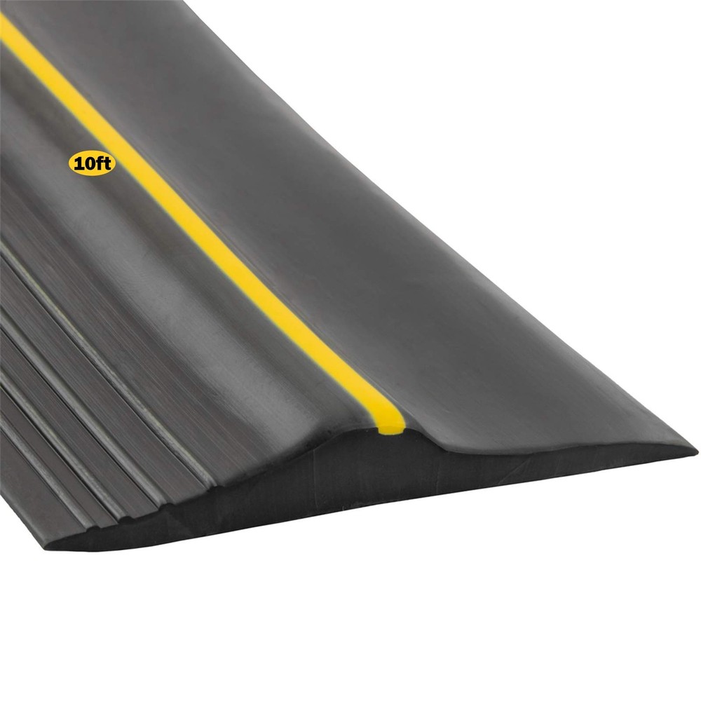Papillon Garage Door Bottom Seal Strip, Weatherproof EPDM 10 Feet, Black