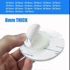 Self Adhesive Backed Round Silicone Discs Pads Disc Sealing Cushioning 8mm Thick