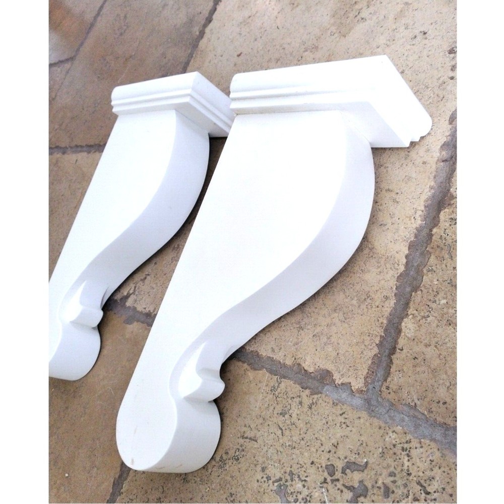 Cabinets Bay 2 Corbels Bridgeport Shelf Brackets 3″ x12 3/4″x6″ Royal Cream WOOD