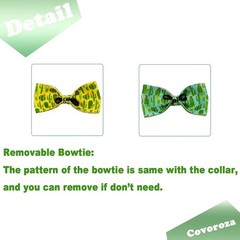 2 Pack Cactus Breakaway Cat Collar Bow Tie with Bell and Pendant Adjustable S…