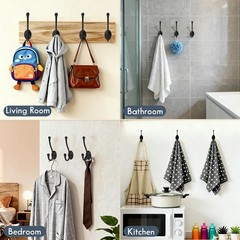 Cbwlwj 6 Pack Heavy Duty Wall Hooks For Hanging Metal Coat Hooks Wall Mount