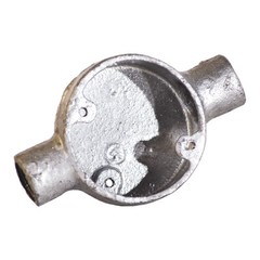 2 Way 20mm Duct Through Outlet Wiring Drift Box – Cement, Brick,
