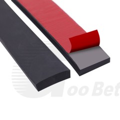 Self Adhesive Backed Solid Rubber Strip Roll Tape Sticky Seal Pads Various Sizes