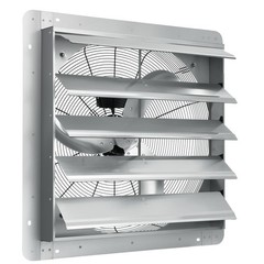 24” Shutter Exhaust Fan, High-speed 3320 CFM, Aluminum Wall Mount Attic Fan wit