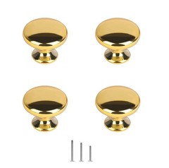 OctinPris Gold Drawer Knobs Polished Chrome Cabinet Hardware 4pack,