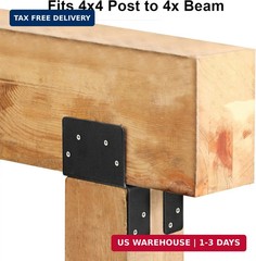 4 Pairs 4×4 Post to Beam Connector, Pergola Bracket Adjustable Post Cap | 13 Gau