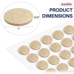 Ansible 60 Pcs Felt Furniture Pads 1 Felt Pads For Chair Leg Floor Protectors