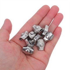 24Pcs Stainless Steel Wire Rope Saddle Clips for Heavy Duty Outdoor Wire Clamp