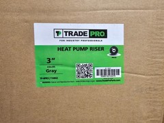 (QTY 48) TRADE PRO TP-HPR3 Heat Pump Riser 3″ PVC Gray 14857