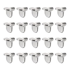 50pcs Shelf Support Peg 5mm L Support Cabinet Closet Shelf Bracket Pegs Silver
