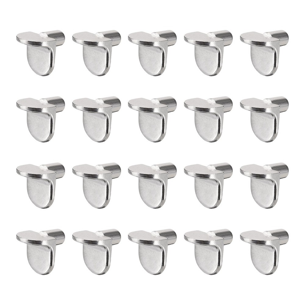 50pcs Shelf Support Peg 5mm L Support Cabinet Closet Shelf Bracket Pegs Silver