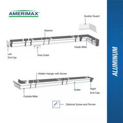 3 In. X 4 In. White Aluminum Downspout A-Elbow