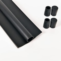 BOWSEN Garage Door Bottom Seals 16 FT, Black (1/4″ T-Channel End)