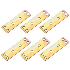80mmx23mmx1.6mm Six Mount Holes Flat Straight Mending Fixing Plate Brackets,6pcs