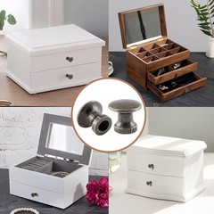 Uenhoy 12 Pcs Mini Cabinet Knobs 1/2 Inch (12mm) Dia Bronze Drawer