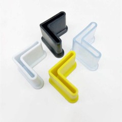 PVC Rubber L Blanking End Caps Covers Angle Iron Bar Rack Chair Feet Leg Sleeve