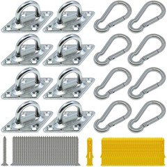 8 Pcs 304 Stainless Steel 2.31 Inches Pad Eye Hooks and 8 Pcs 304 Stainless S…