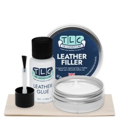 Leather Glue & Filler for repairs to leather, (and faux), vinyl. Sofa, car seat